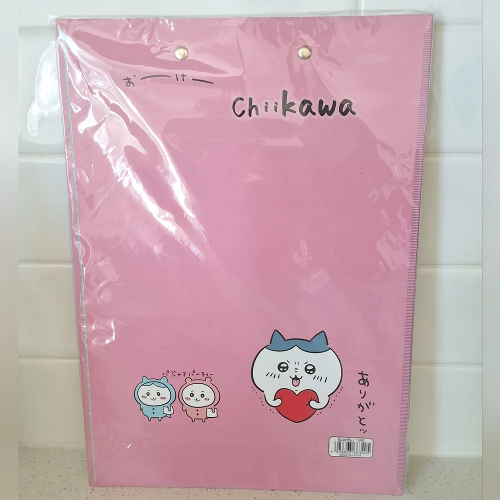 Chiikawa Pink Clipboard – Cute Kawaii Japanese Stationery | A4 Size, NEW